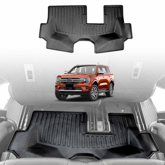 3D Floor Mats for Ford Everest 2022-Onwards All-Weather Liners