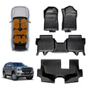 3D Floor Mats for Ford Everest 2022-Onwards All-Weather Liners-1