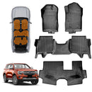 3D Floor Mats for Ford Everest 2022-Onwards All-Weather Liners-1