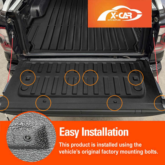 Tub Liner Tailgate Mat for Ford Next-Gen Ranger Raptor RA 2022-2025 Heavy Duty Cargo Trunk Mat