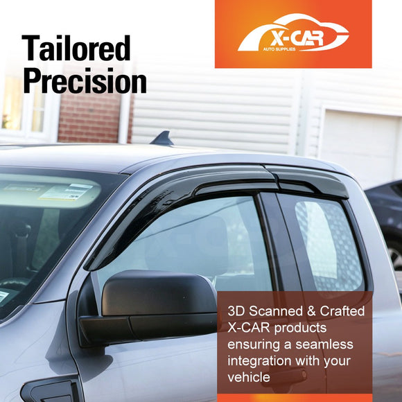 WeatherShields for Ford Next-Gen Ranger Extra Super Cab 2022-2025 Car Weather Shields Wind Deflectors Sun Visors