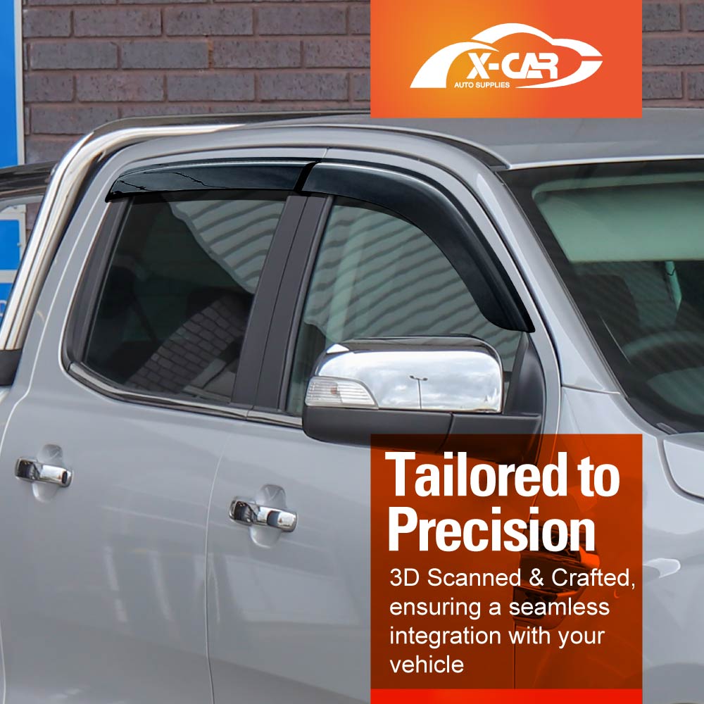 WeatherShields for Ford Ranger Dual Cab 2011-2022 Car Weather Shields Wind Deflectors Sun Visors - 0