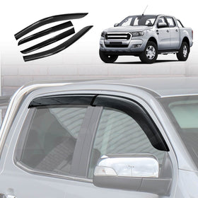 WeatherShields for Ford Ranger Dual Cab 2011-2022 Car Weather Shields Wind Deflectors Sun Visors