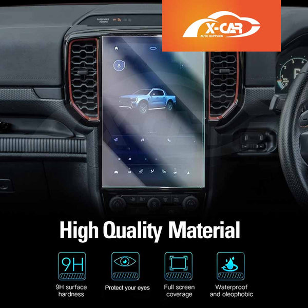 Tempered Glass Screen Protector for Ford Next-Gen Ranger 2022-2025 Touchscreen Cover