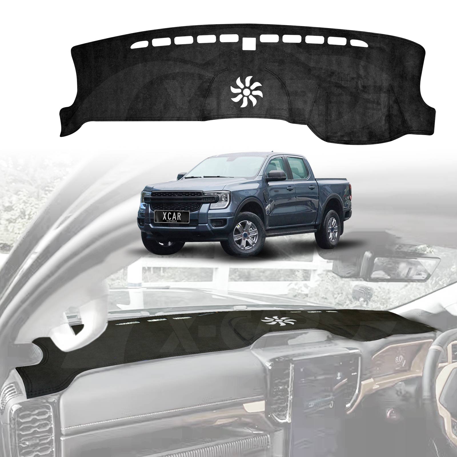 Dash Mat for Ford Next-Gen Ranger 2022-2025 Non-Slip Dashboard Pad Cover