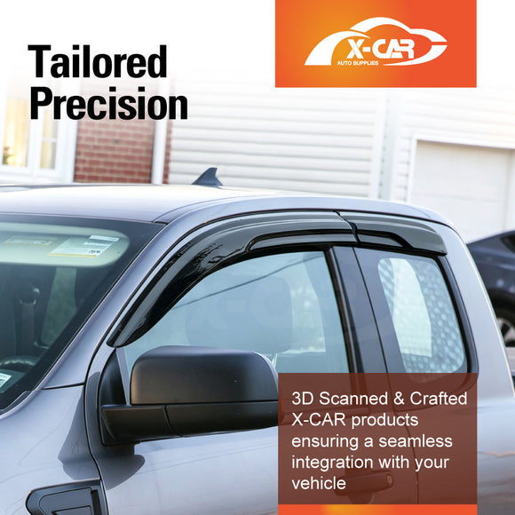 WeatherShields for Ford Ranger Extra/Super Cab 2011-2022 Car Weather Shields Wind Deflectors Sun Visors