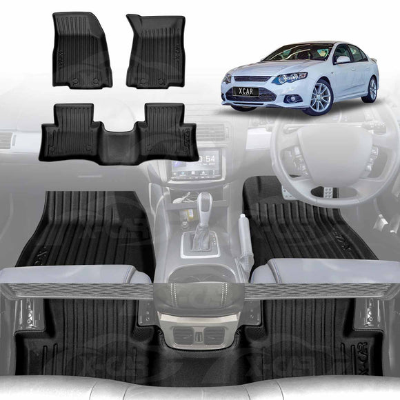 3D Floor Mats for Ford Falcon FG FGX Sedan 2008-2016 All-Weather Car Liners