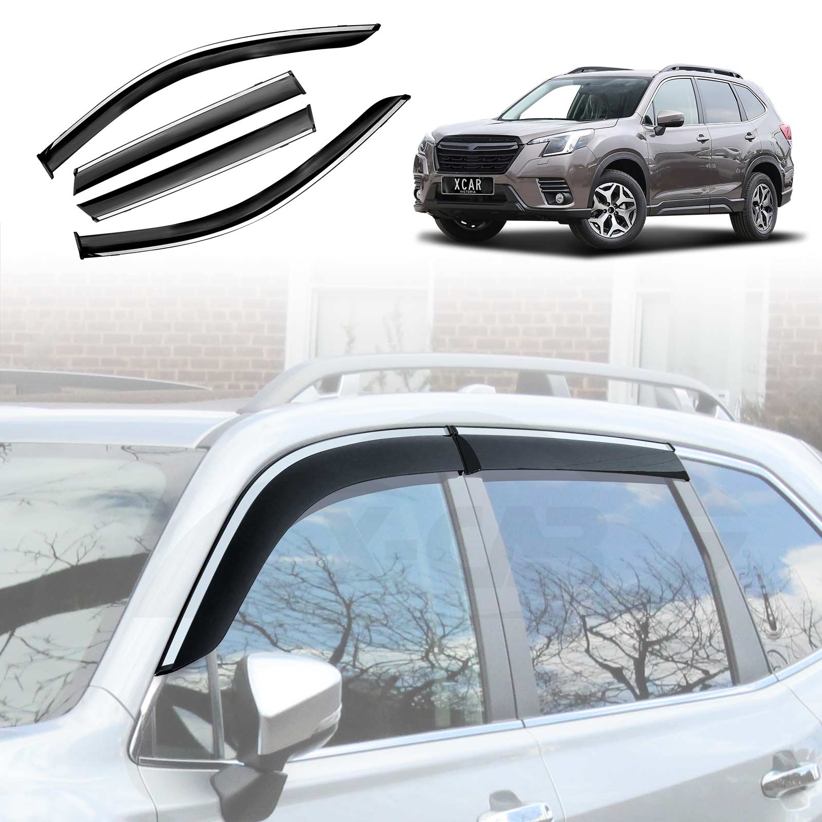 WeatherShields for Subaru Forester 2018-2024 Car Weather Shields Wind Deflectors Sun Visors