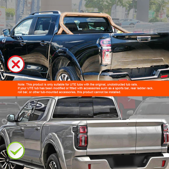 Soft Tonneau Cover for GWM Cannon Alpha 2024-Onwards Tri-Fold Ute Tub Bed Cover