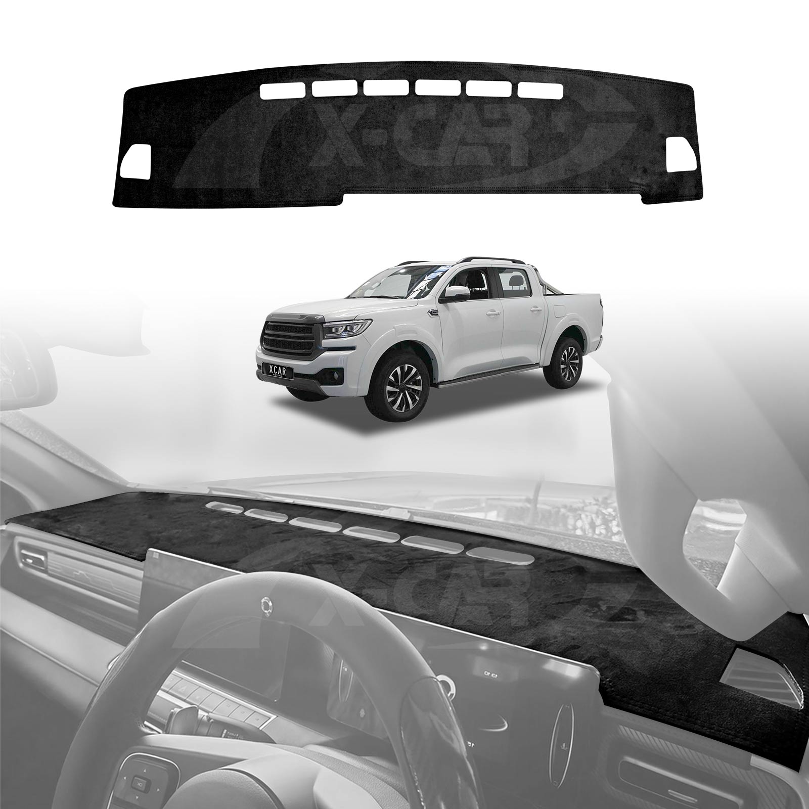 Dash Mat for GWM Cannon 2024-Onwards Non-Slip Microfiber Dashboard Pad