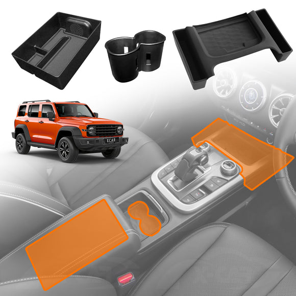 Centre Console Storage Box for GWM Tank 300 Tank300 2023-Onwards Cup Holder Insert Armrest Interior Accessories