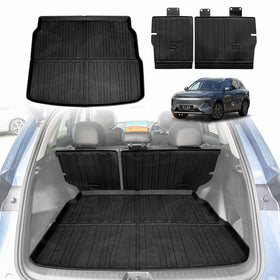X-CAR boot liner and back seat protectors installed in Geel Starray EM-i car boot.
