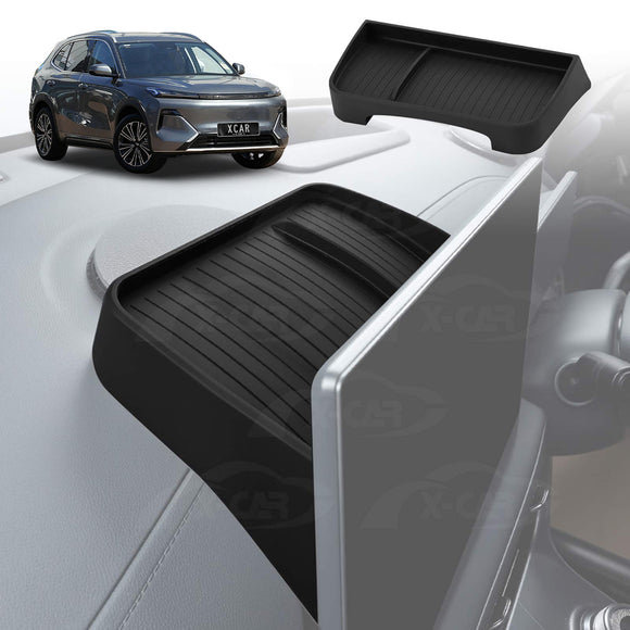 X-CAR car rear centre console tray installed behind the car screen of Geely Starray EM-i.
