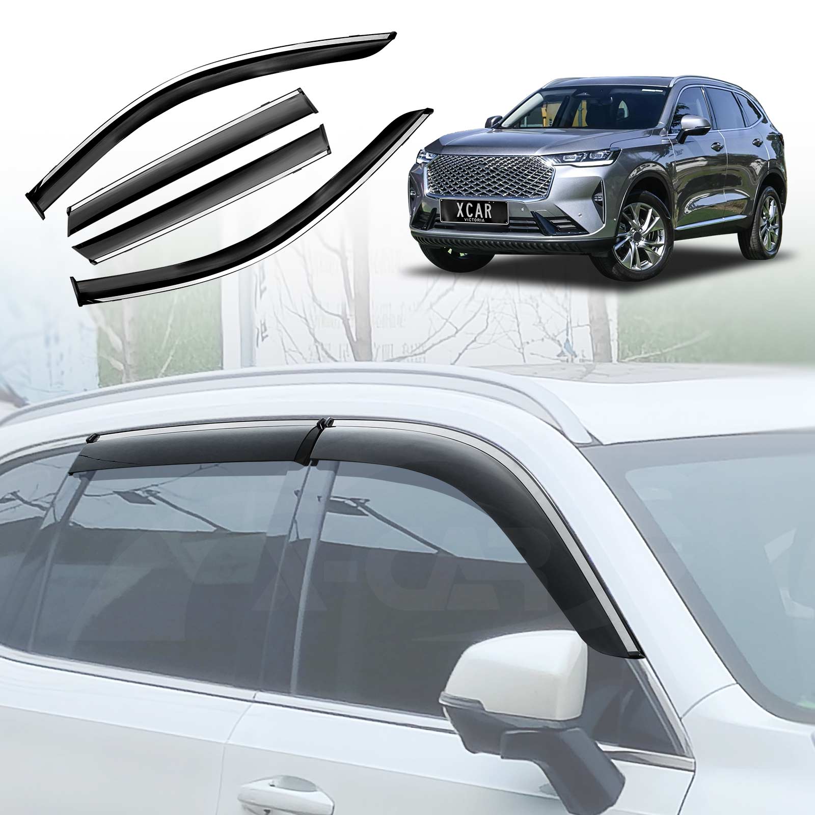 WeatherShields For Haval H6 2021-Onwards Car Weather Shields Wind Deflectors Sun Visors