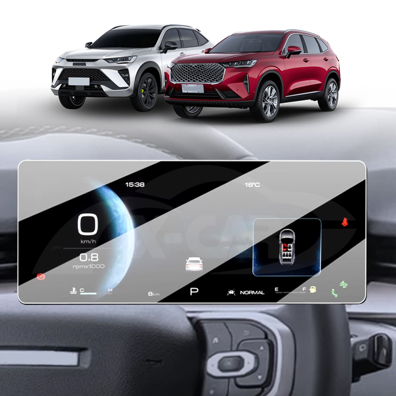Tempered Glass Dash Center Console Screen Protector for Haval H6 & H6 GT Ultra 2021-2025