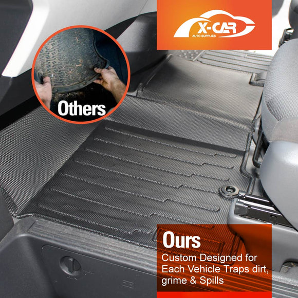 3D Floor Mats for Toyota HiAce Van 2019-Onwards All-Weather Car Liners