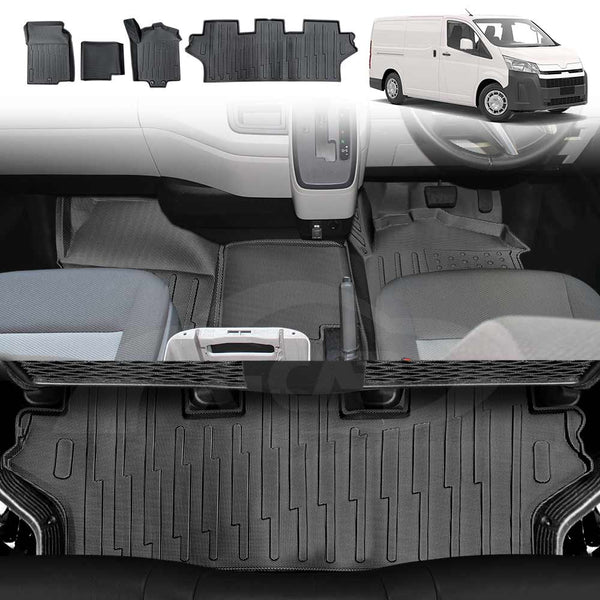 3D All-Weather Floor Mats for Toyota HiAce Van 2019-2024