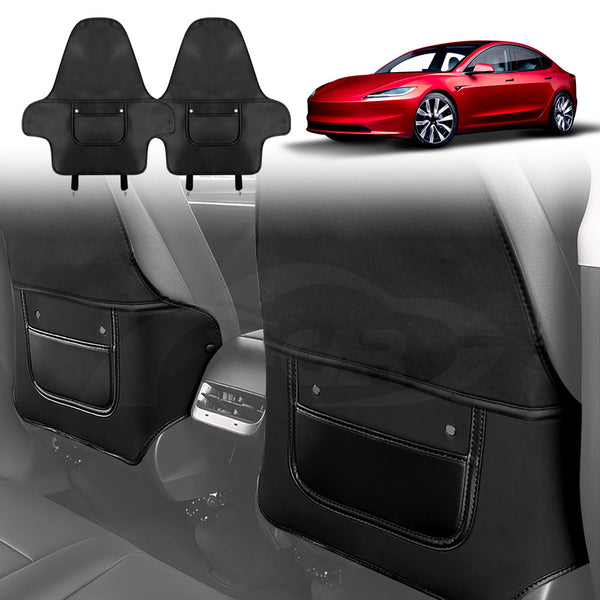 2Pcs New Tesla Model 3 Highland 2023-2024 Seat Back Kick Mats