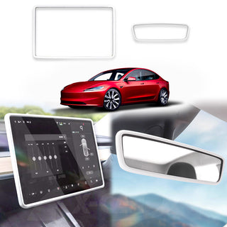 New Tesla Model 3 Highland Screen Protector Rearview Mirror Frame Protection Silicone Cover 2023-2024