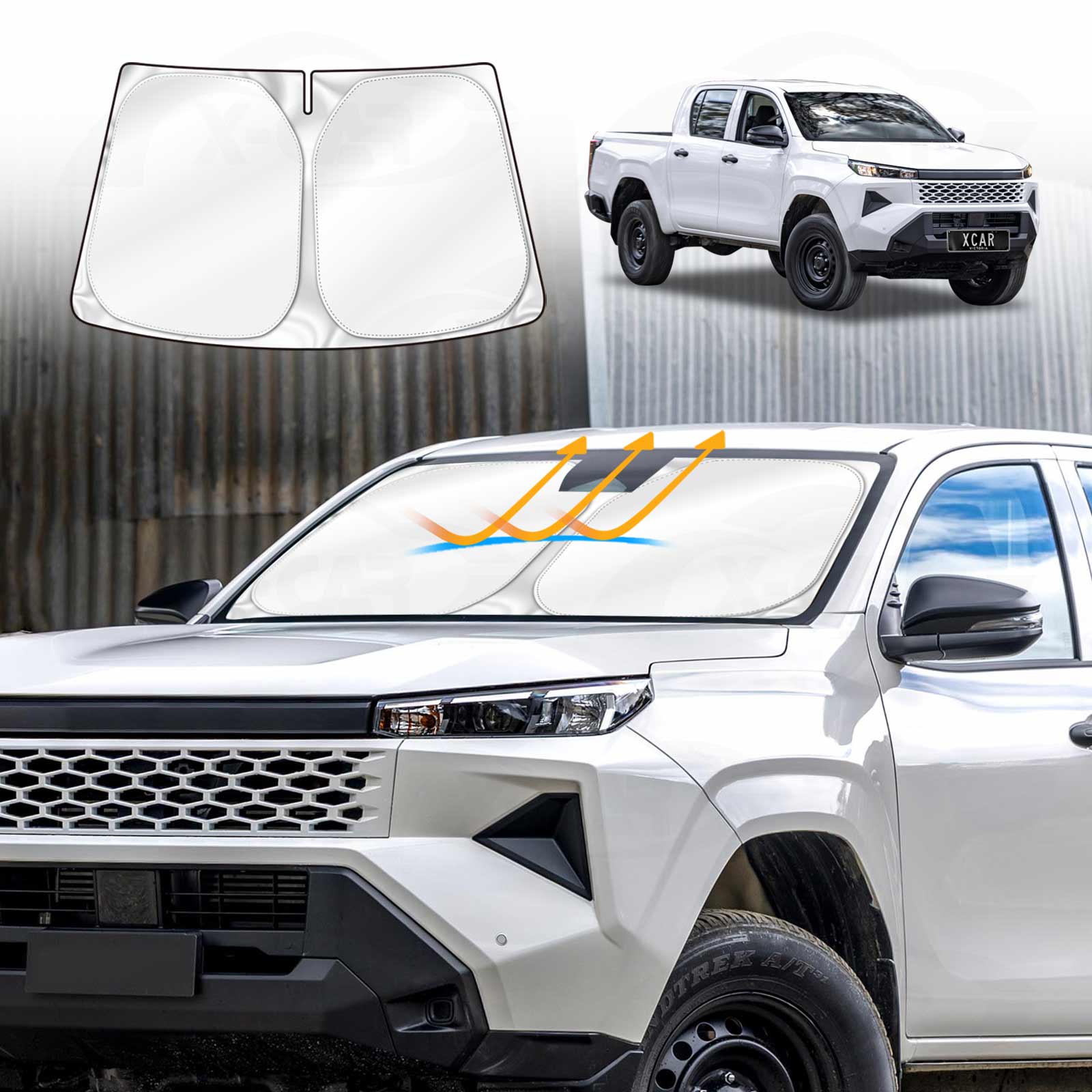 WindScreen Sun Shade for Toyota Hilux 2025-Onwards| X-CAR