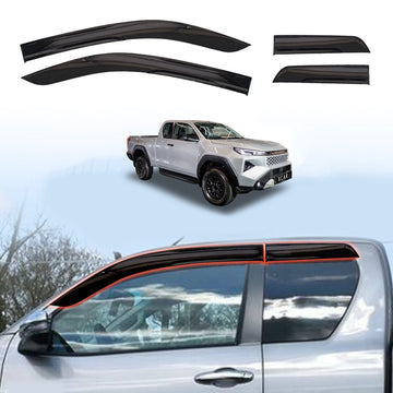 Weathershields for Toyota Hilux Auto Extra Cab 2025-Onwards Car Wind Deflectors Sun Visors
