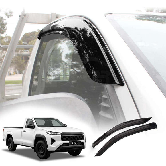 WeatherShields for Toyota Hilux Single Cab 2025-Onwards Car Weather Shields Wind Deflectors Sun Visors