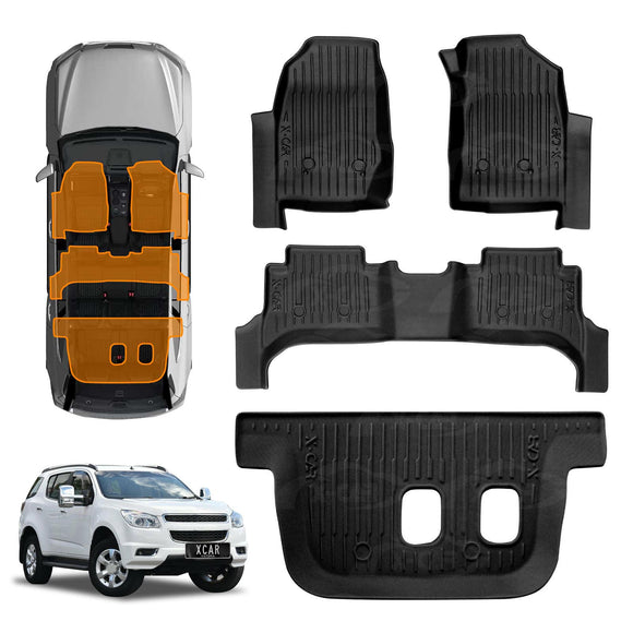 3D Floor Mats for Holden Colorado 7 2012-2016 All-Weather Car Liners