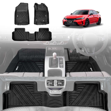 3D Floor Mats for Honda Civic 11th 2021-2024 All-Weather Car Liners
