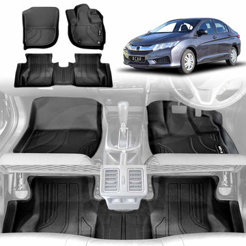 3D Floor Mats for Honda City Auto 2014-2020 All-Weather Car Liners