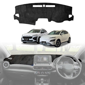 Dash Mat for Hyundai Kona 2017-2023 Non-Slip Microfiber Pad Cover Interior Accessories