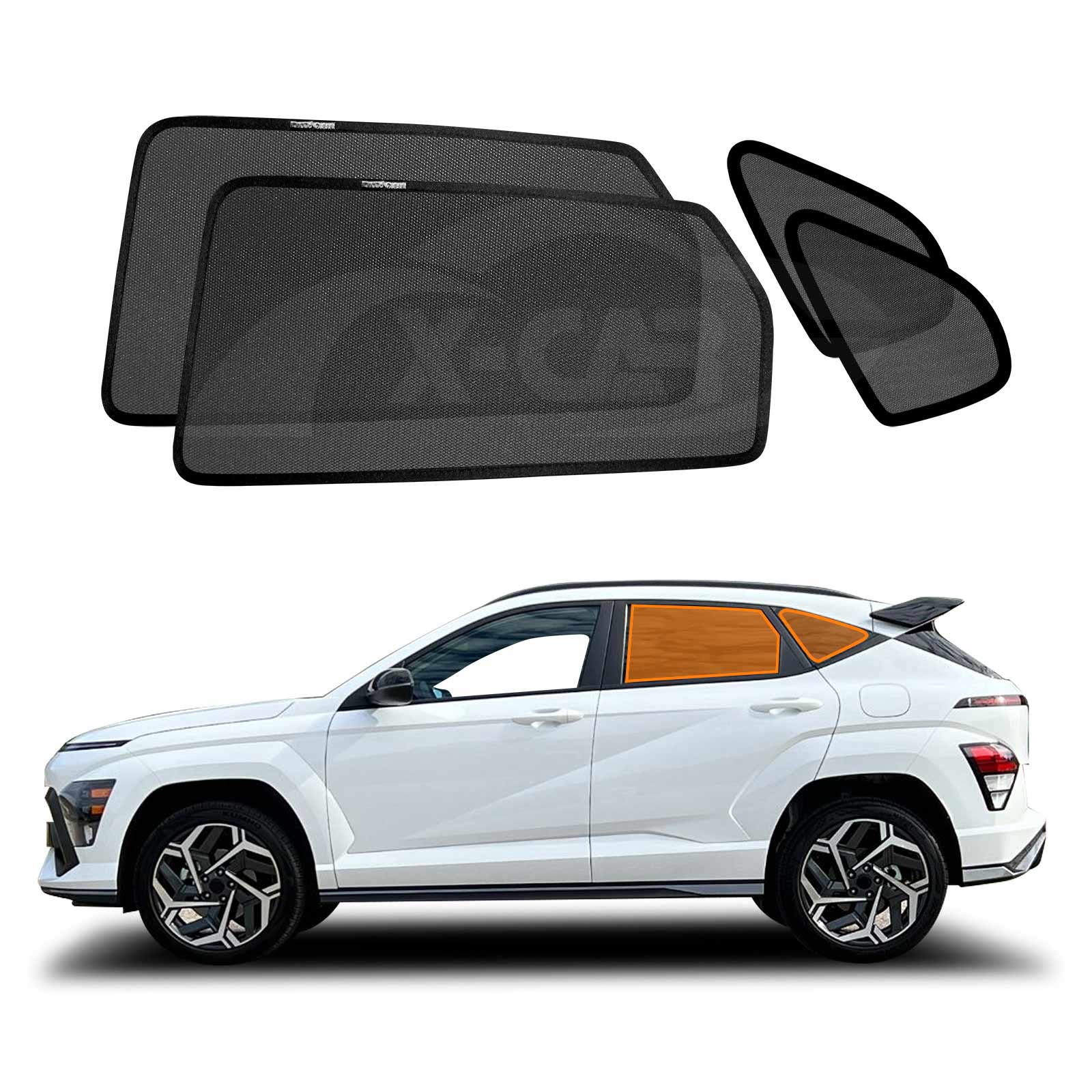 Magnetic Window Sun Shade for Hyundai Kona 2023-2025
