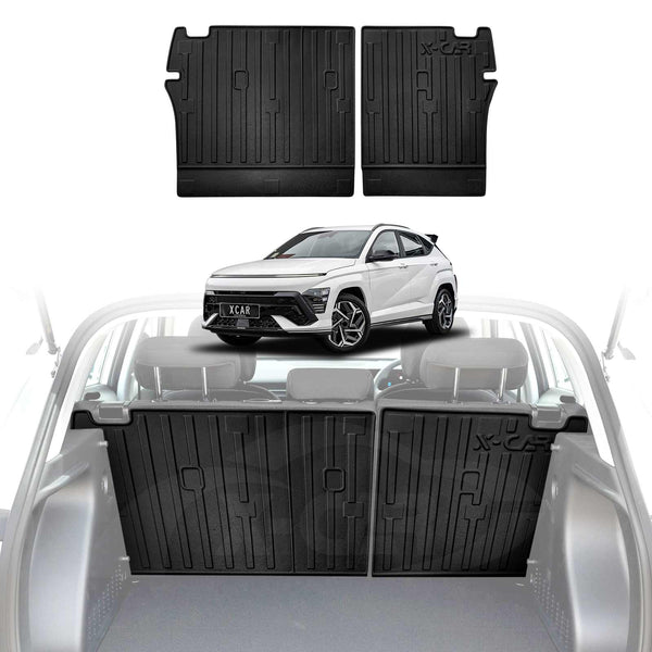 Boot Liner / Back Seat Protectors for Hyundai Kona 2023-2025 Trunk Cargo Mat Luggage Tray