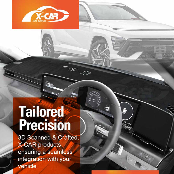 Dash Mat for Hyundai Kona Without HUD 2023-Onwards Non-Slip Microfiber Pad Cover Interior Accessories