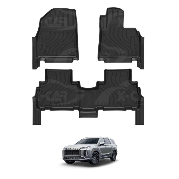 [Pre-order] 3D Floor Mats for Hyundai Palisade 2020-Onwards All-Weather Car Liners