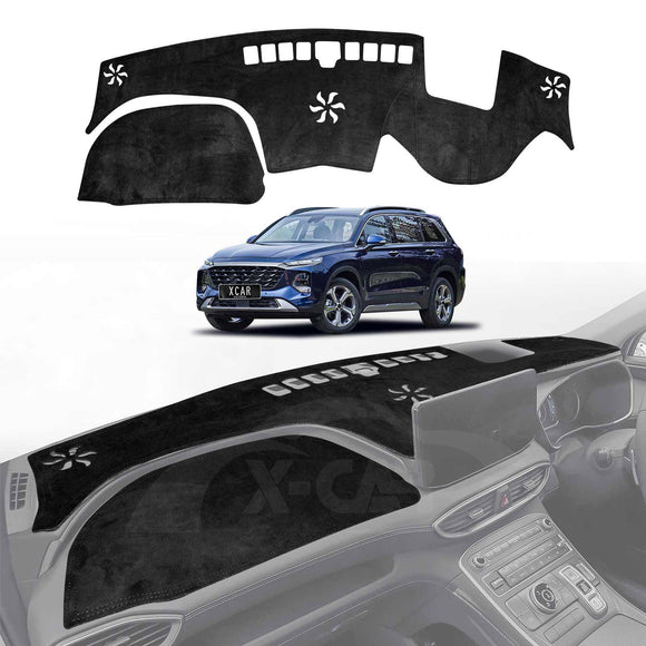 Dash Mat for Hyundai SantaFe Santa Fe 2018-2023 With HUD Non-Slip Microfiber Pad Cover