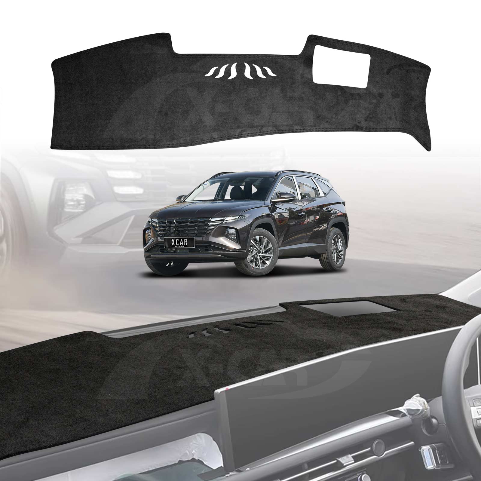 Dash Mat for Hyundai Tucson With HUD 2024-Onwards Non-Slip Microfiber ...