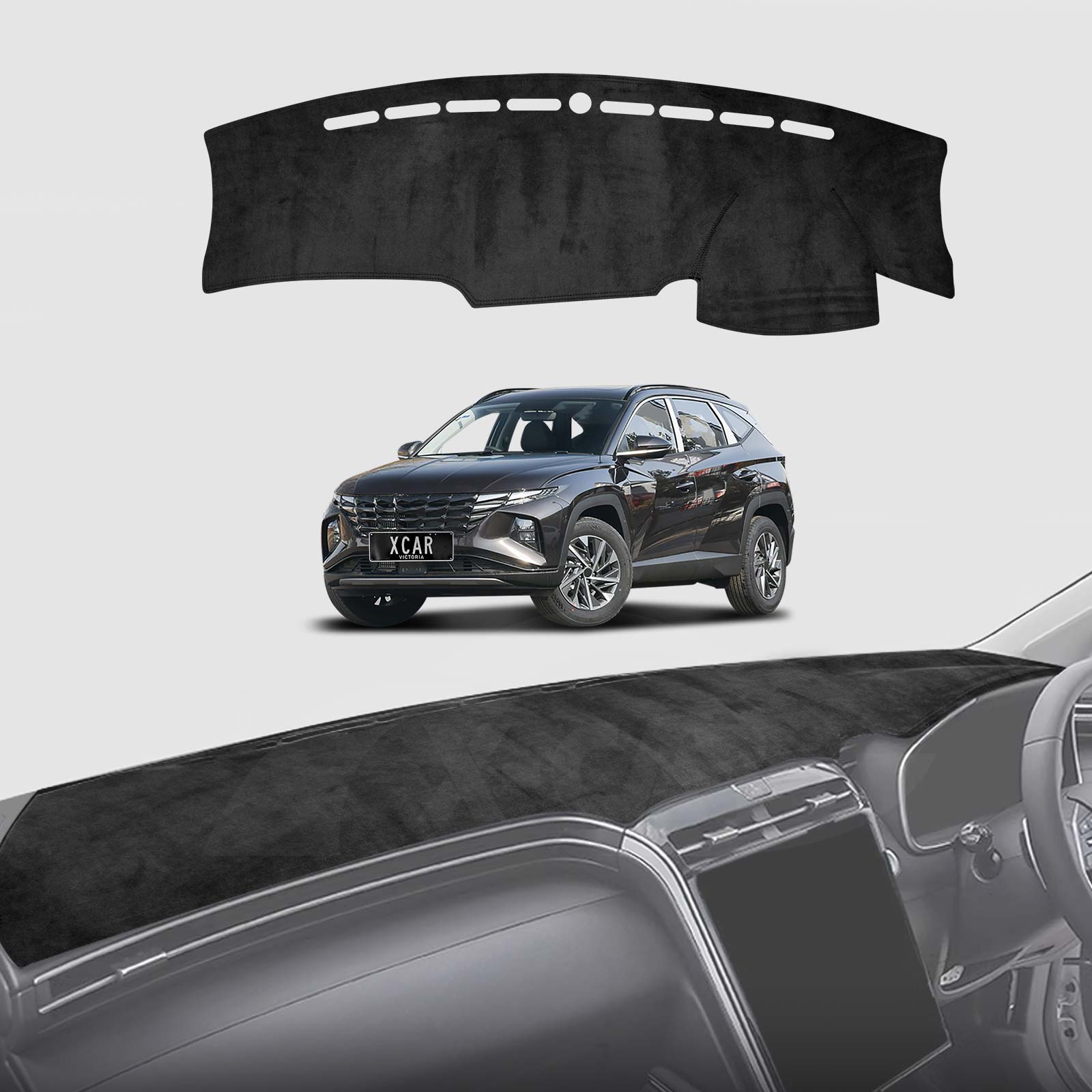 Dash Mat for Hyundai Tucson Elite 2021-Onwards Non-Slip Microfiber Pad Cover