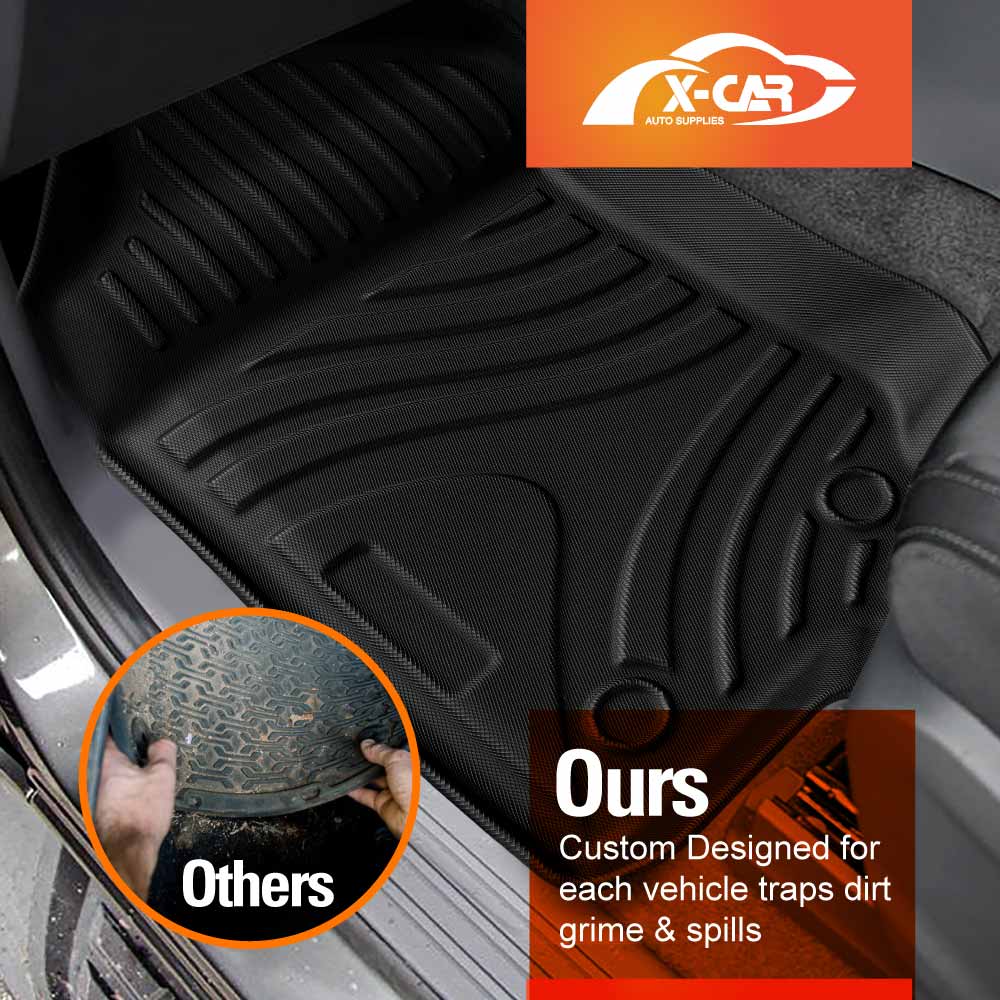 3D Floor Mats for ISUZU D-MAX DMAX Dual Cab 2012-2020 All-Weather Car Liners