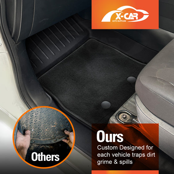 3D Car Mats for Mazda BT-50 BT50 Dual Cab 2020-Onwards TF Series All-Weather Floor Liners