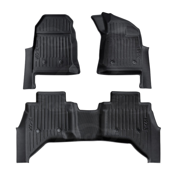 3D Floor Mats for ISUZU D-MAX DMAX Dual Cab 2020-Onwards All-Weather Car Liners