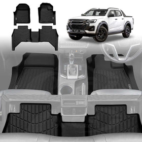 3D Floor Mats for ISUZU D-MAX DMAX Dual Cab 2020-Onwards All-Weather Car Liners