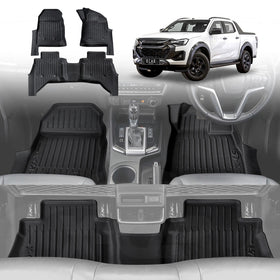 3D Floor Mats for ISUZU D-MAX DMAX Dual Cab 2020-Onwards All-Weather Car Liners