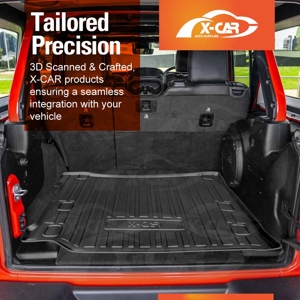 Boot Liner for Jeep Wrangler JL Series 4-Door 2018-Onwards All Weather Cargo Mat - 0