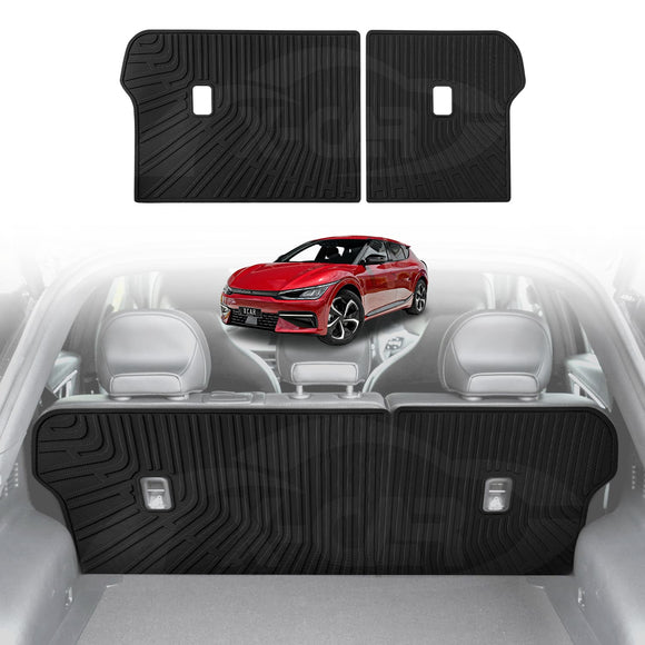 Boot Liner / Back Seat Protectors For Kia EV6 2021-Onwards Trunk Cargo Kick Mat