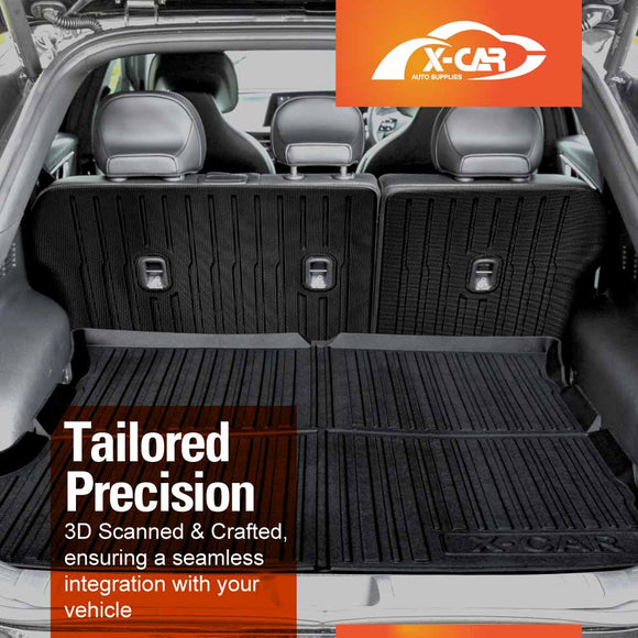 Boot Liner / Back Seat Protectors For Kia EV6 2021-Onwards Trunk Cargo Kick Mat