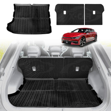 Boot Liner / Back Seat Protectors For Kia EV6 2021-Onwards Trunk Cargo Kick Mat