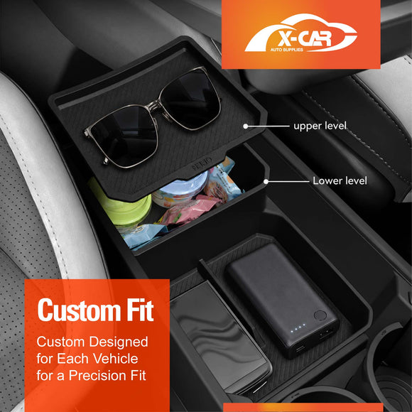Centre Console Organiser for Kia EV3 2025-Onwards Armrest Tray Storage Box Cup Holder