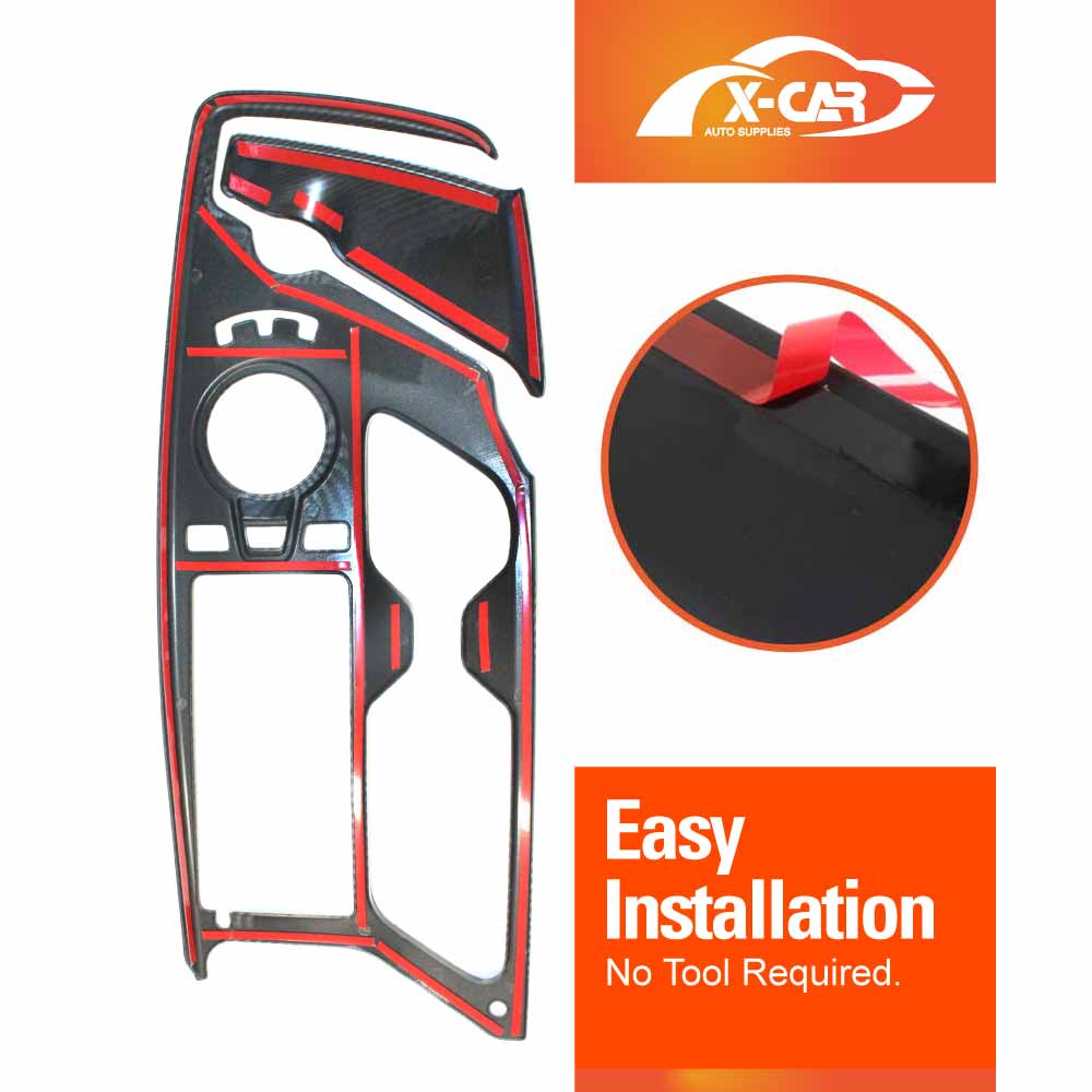 Gear Shift Frame Trim for Kia EV6 2021-2025 Carbon Fiber Style Center Console Cover Protector Interior Accessories