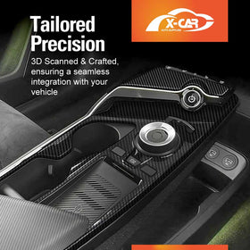 Gear Shift Frame Trim for Kia EV6 2021-Onwards Carbon Fiber Style Center Console Cover Protector Interior Accessories - 0