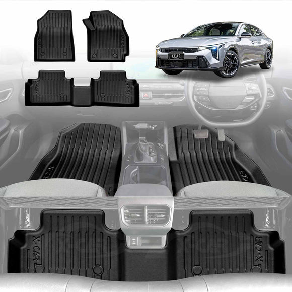 3D Floor Mats for Kia K4 2024-Onwards All-Weather Liners